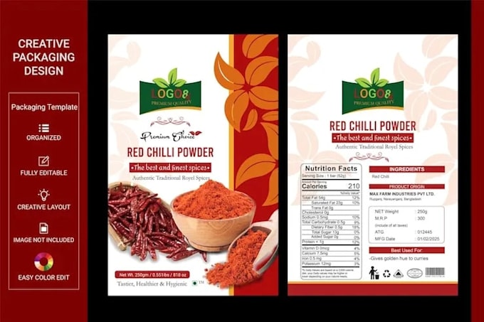 design packaging and label design with 3d mockup