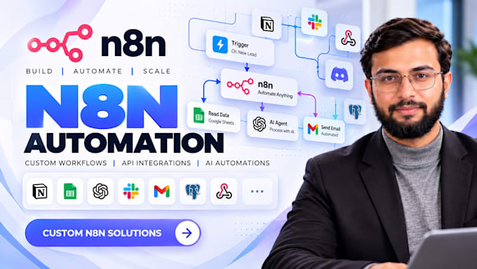 build n8n automation, n8n workflows, ai automation and ai agents