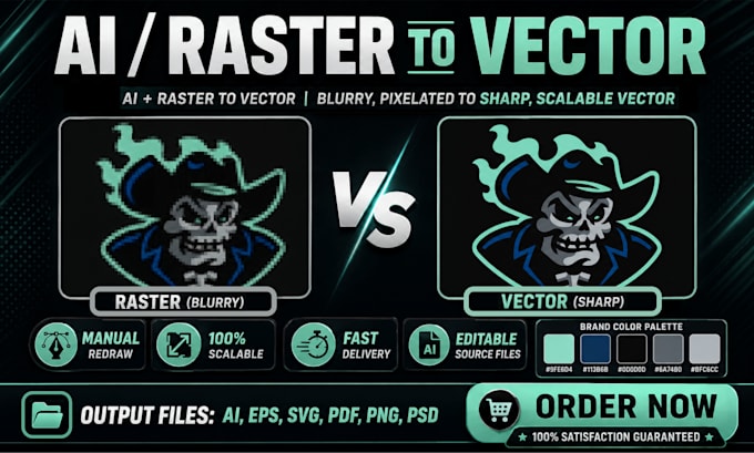 recreate your ai design into clean print ready vector files