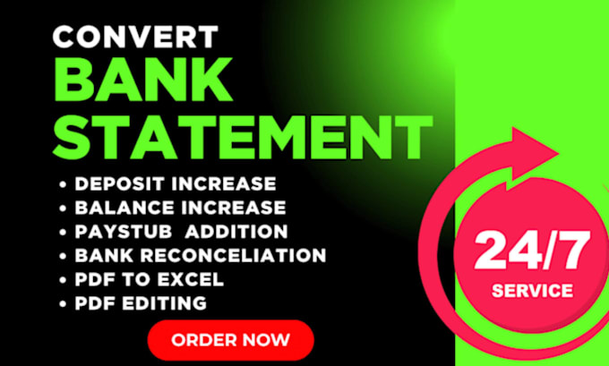 convert bank statement to editable format
