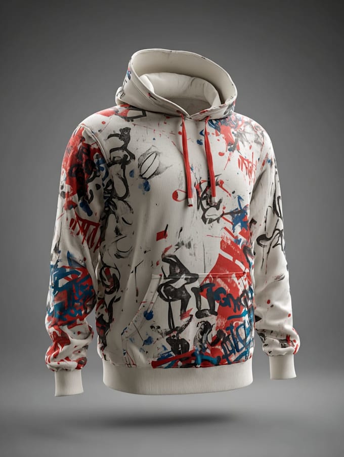 make hoodie design, mockup and tech pack