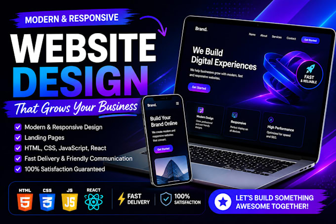 build or fix a modern responsive landing page