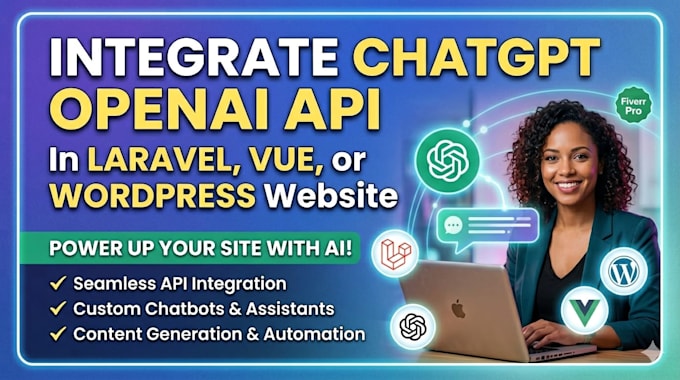 integrate chatgpt openai API in laravel vue or wordpress website