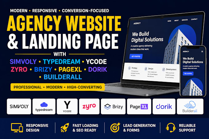 simvoly typedream ycode zyro brizy pagexl dorik builderall agency website