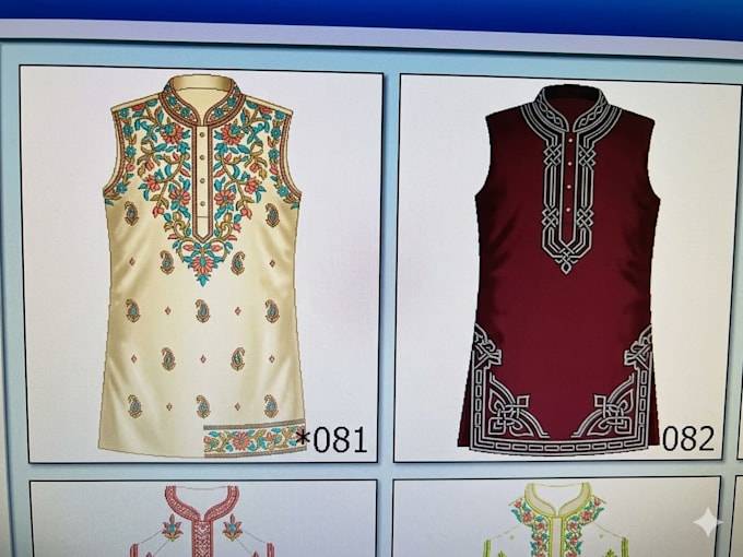 design custom embroidery artwork for dresses