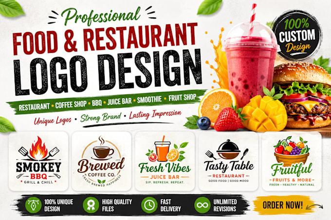 design restaurant, coffee shop, BBQ, juice bar