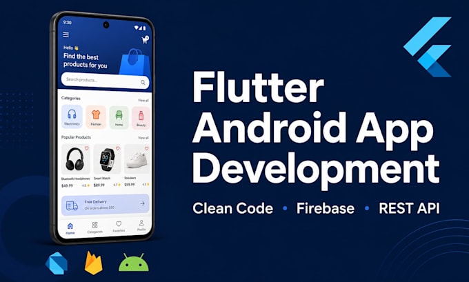 build an android mobile app using flutter and dart