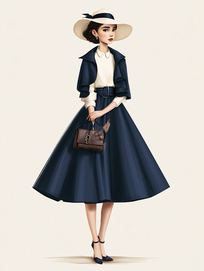 Draw a professional fashion illustration by Jimowell | Fiverr