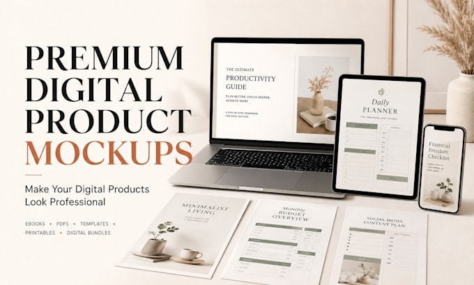 design 3d mockups for your digital products