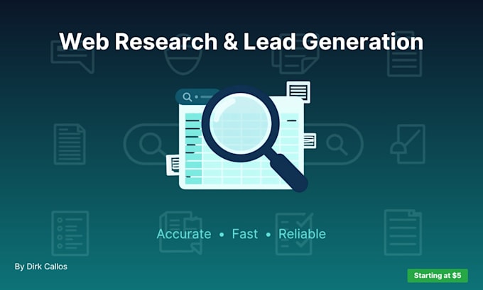 do web research and lead generation for your business