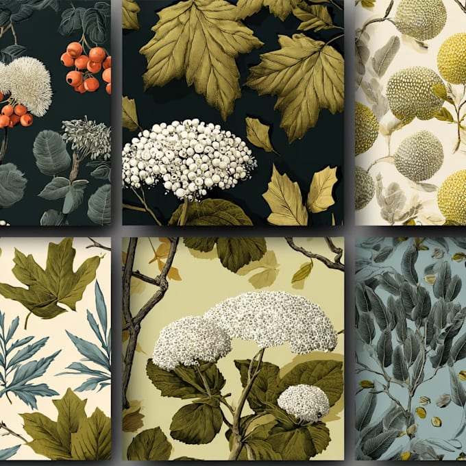 design a seamless botanical patterns for your product