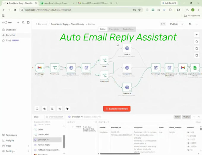 build ai email assistant with smart routing and logging
