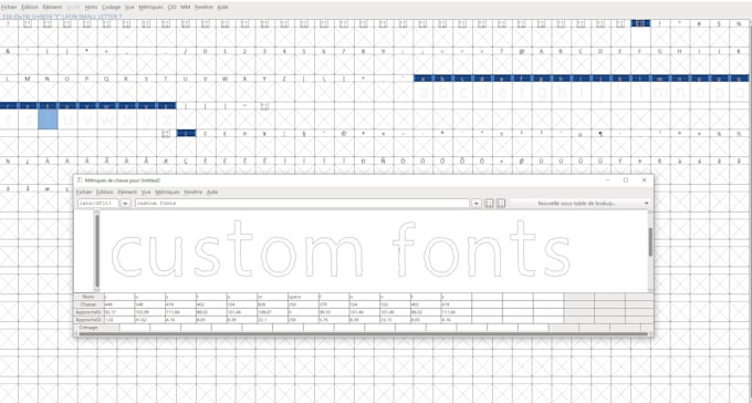 design a professional custom font