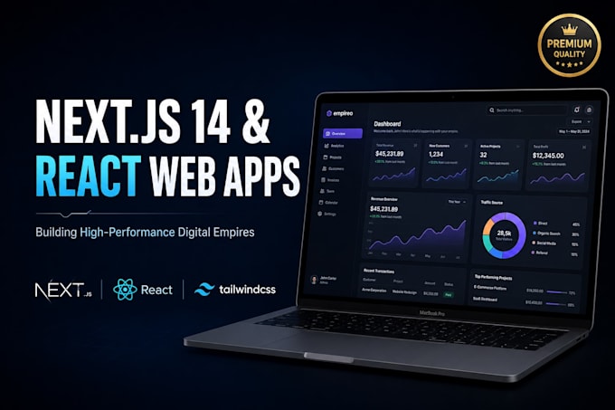 build a premium nextjs react web app