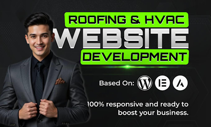 design a premium construction, contractor, roofing and hvac website