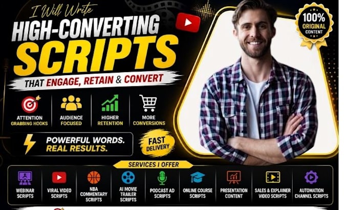 write a high converting webinar youtube video and powerpoint presentation script