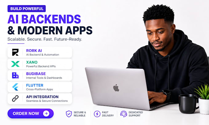 build rork ai backend rork app xano budibase flutterflow  API integration