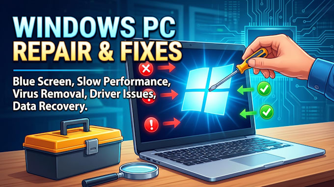 fix any error in your device windows for 5 USD
