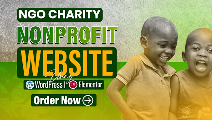 design ngo charity nonprofit website using wordpress elementor
