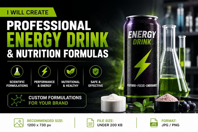create professional energy drink and nutrition formulas