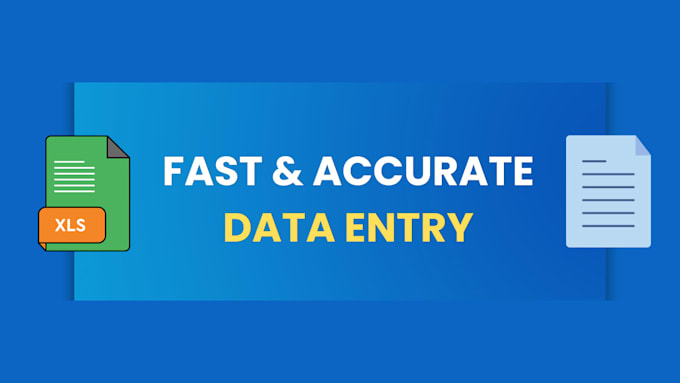 do fast and accurate data entry, excel, copy paste and typing work