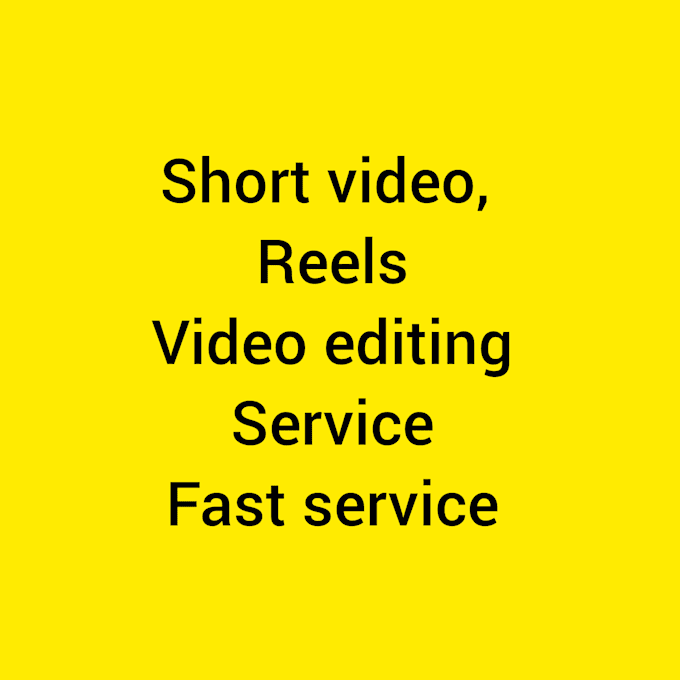 do short video editing, tik tok , etc