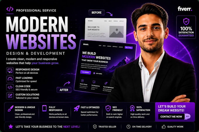 redesign your website into a modern responsive website