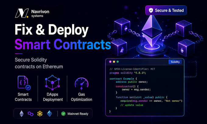 fix and deploy ethereum smart contracts solidity