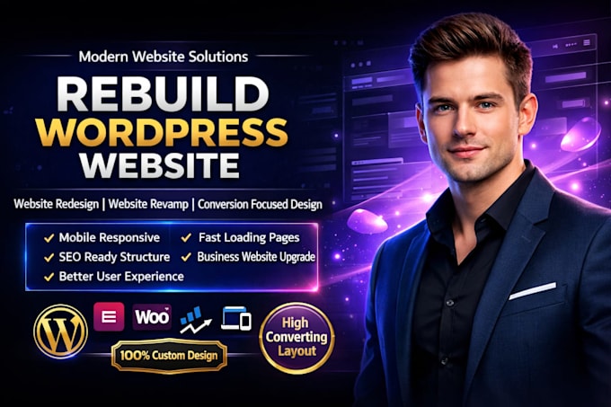 build rebuild design redesign wordpress website business website development
