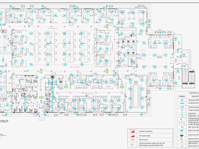 design electrical layout, load calculation, and sld with panel schedule
