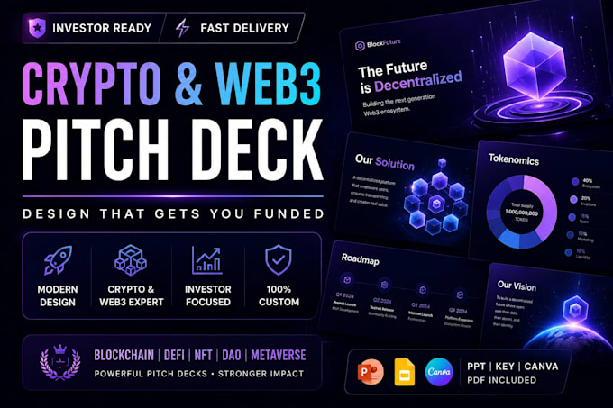 create an investor ready crypto and web3 pitch deck