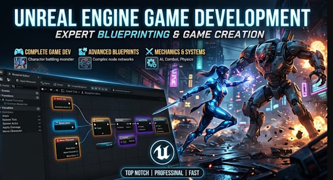 develop unreal engine games with advanced unreal blueprints
