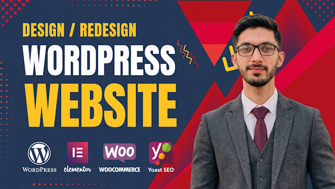 design redesign wordpress website using website builder and custom development