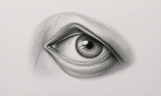 draw a realistic eyes with pencil