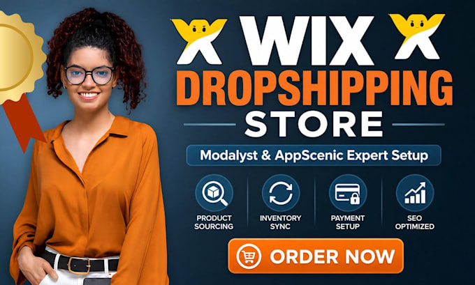 build wix modalyst appscenic dropshipping store website design expert setup