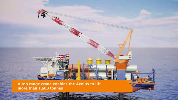 create industrial animation for marine engineering and offshore construction