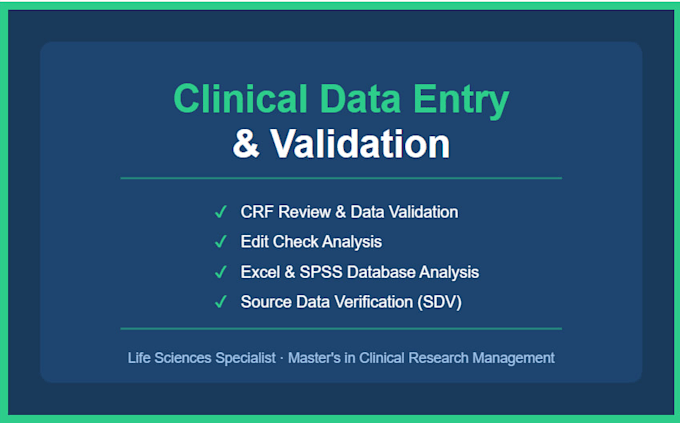 do clinical data entry and validation for life sciences projects