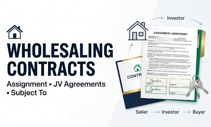 draft real estate wholesaling contracts, assignment, and jv agreements