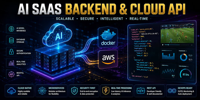build a cloud backend and API for sports computer vision saas