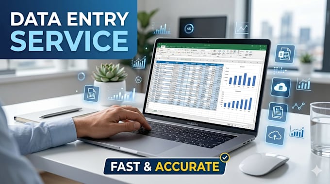 do data entry, jpeg to PDF, excel or word document