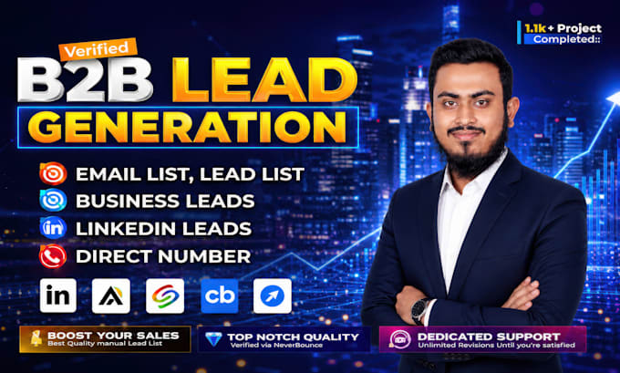 do b2b lead generation and targeted email list building with direct number