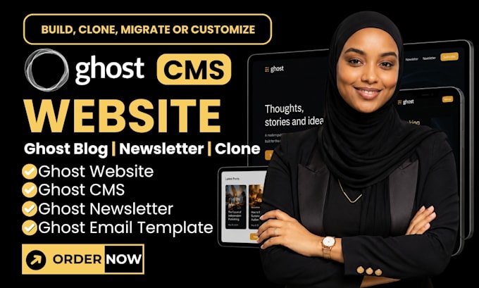 build ghost cms website ghost blog newsletter clone or migrate ghost cms website