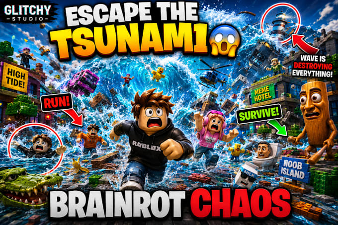 create escape tsunami for brainrots, roblox game development, roblox modeler