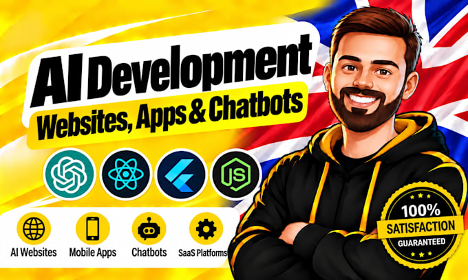 create ai websites, ai mobile apps, ai saas platforms and chatbots