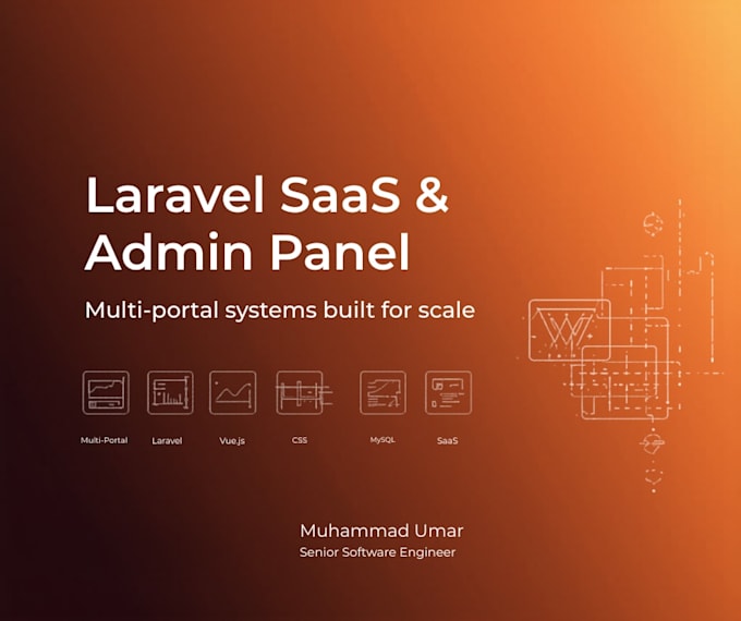 build your laravel saas backend, admin panel, or multi portal web application