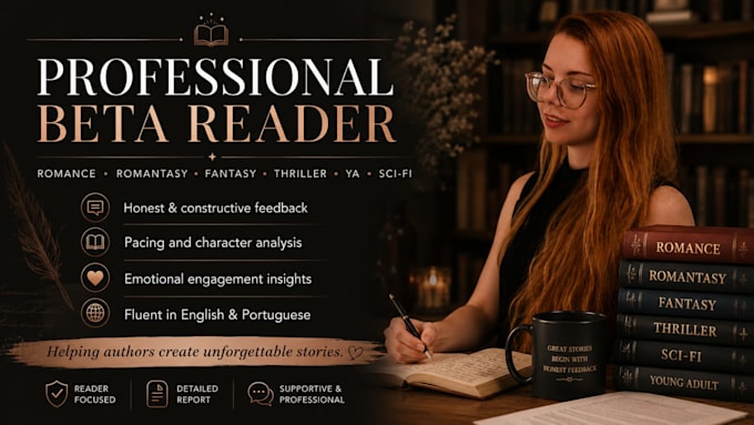 beta read and give constructive and expert feedback