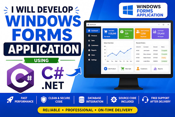 develop windows form app using c sharp