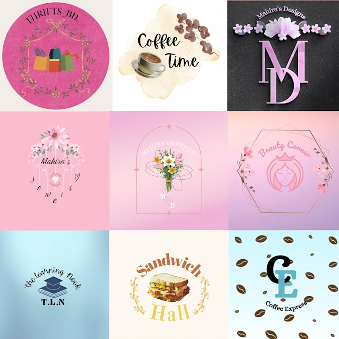 make a clean and aesthetic logo in canva
