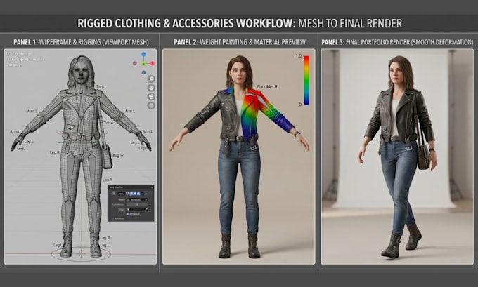 rig mesh character for second life bento vrchat avatar hair rig physbones setup