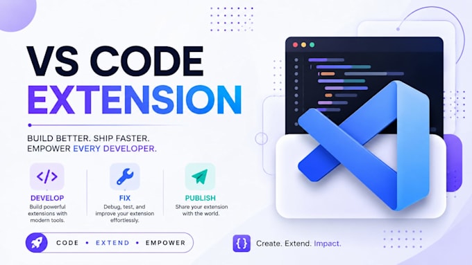build, fix or develop vs code extension or vscode plugin